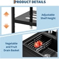 thumbnail image 4 of Rugerasy Stainless Steel Utility Sink,Freestanding Commercial Sink,Adjustable Leg with Hot and Cold Water Faucet,Hoses and Drain Kit,Large Laundry Tub for Kitchen,Garage,Bathroom,Outdoor Use, 4 of 7