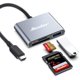 thumbnail image 1 of Lector de tarjetas de memoria Hicober USB C a SD/Micro SD 2TB Space Grey, 1 of 7
