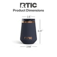 thumbnail image 6 of RTIC 12 oz Ceramic Lined Insulated Happy Hour Wine Tumbler, Leak Resistant Lid, Soft-Touch Exterior, Dark Midnight Dust, 6 of 9