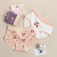 thumbnail image 6 of URMAGIC Teen Girls Cotton Comfort Underwear Breathable Panties Cute Cartoon Print Briefs Pack of 4 Underpants, 6 of 8