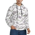 thumbnail image 2 of Pofeuu Lavender And Butterfly Print Mens Casual Hooded Collar Drawstring Hoodies Pullover Sweatshirts Casual Long Sleeve Shirts-XX-Large, 2 of 7