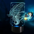thumbnail image 3 of YSTIAN Creative 3D Seahorse Night Light 16 Colors Changing USB Power Remote Control Touch Switch Decor Lamp Optical Illusion Lamp LED Table Desk Lamp Children Kids Christmas Brithday Gift, 3 of 8