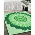 thumbnail image 3 of Ahgly Company Machine Washable Indoor Rectangle Transitional Jade Green Area Rugs, 2' x 3', 3 of 7