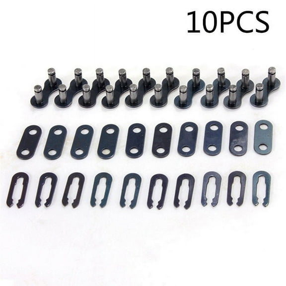 10pcs Bike Chain Joint Links for Single Speed Bicycles - Sturdy Steel Quick Connectors for 1/2 x 1/8 Chains