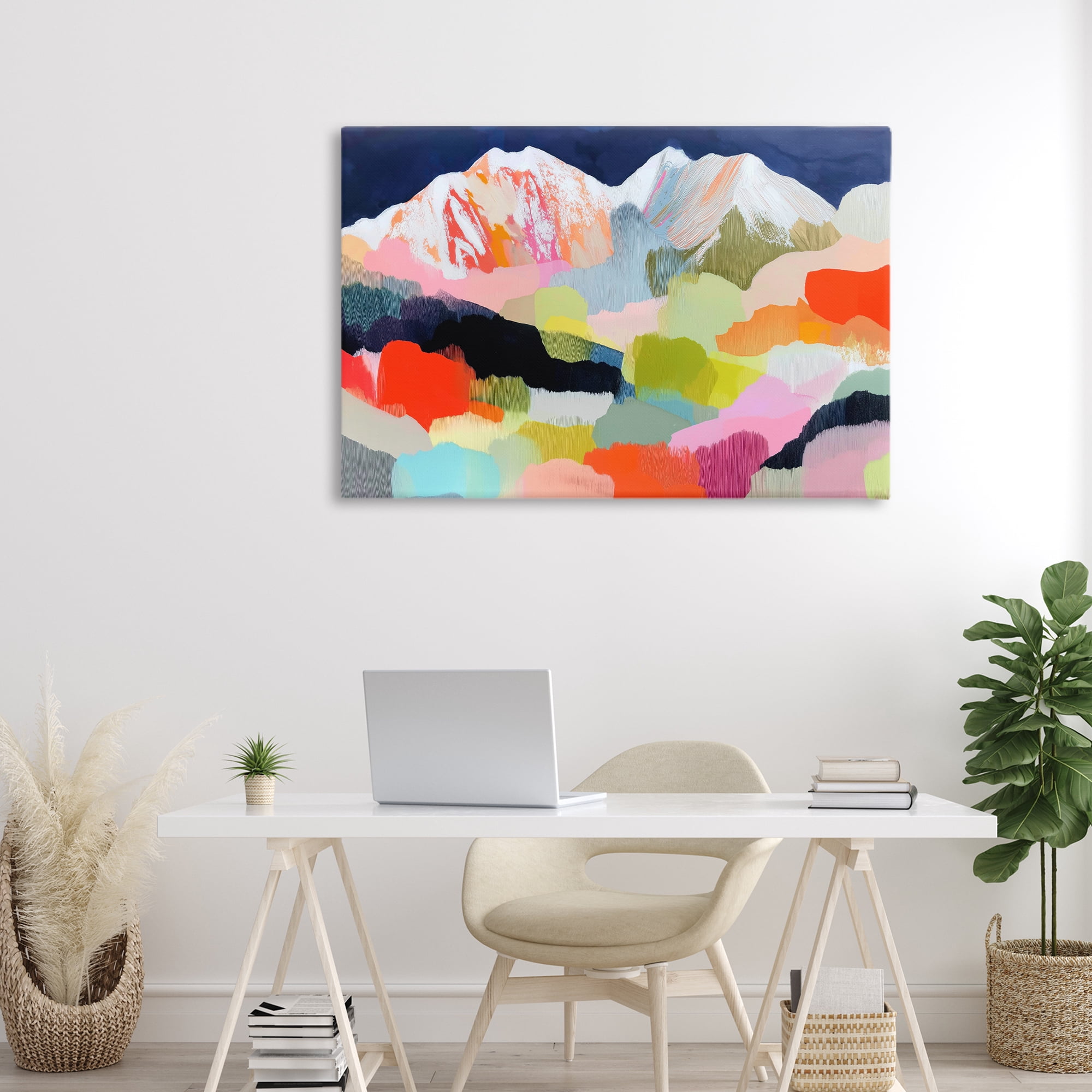 Stupell Industries Alpine Glow in Vibrant Mountains Canvas Wall Art, design by Chromatic Storm Studio