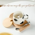 thumbnail image 4 of Mengcat 12Oz Cute Ceramic Cow Print Coffee Mug with 3D Animal Inside,Cute Mugs with Lid Spoon and Handle,, 4 of 6