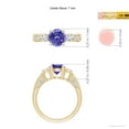 thumbnail image 4 of Angara Natural 1.45 Ct. Tanzanite with Diamond Vintage Inspired Ring in 14K Yellow Gold for Women (Ring Size: 12), 4 of 9