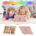 thumbnail image 4 of FJLBDE Case for Samsung Galaxy Tab A11 Plus/A9 Plus 11 Inch with Butterfly Stand, Shockproof Protective Tablet Cover with Shoulder Strap for Kids Girls, Beige Pink, 4 of 5
