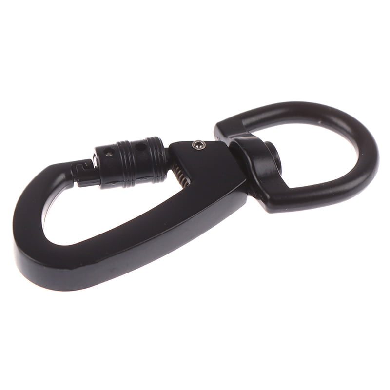 1PC Outdoor D-type Buckle Auto Locking Carabiner With Swivel Rotating Rih3 CA 
