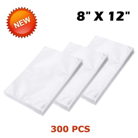 300 Quart 8" x 12" Embossed BPA Free Vacuum Sealer Bags Size for Food Storage Seal Saver Unbranded