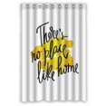 thumbnail image 1 of ABPHQTO Proverb There Is No Place Like Home Cortina de ducha de poliéster impermeable y ganchos 120x180 cm, 1 of 1