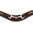 thumbnail image 3 of Horse English Padded Leather Dressage Bridle Browband w/ Snaffle Charm 803432CKF, 3 of 5