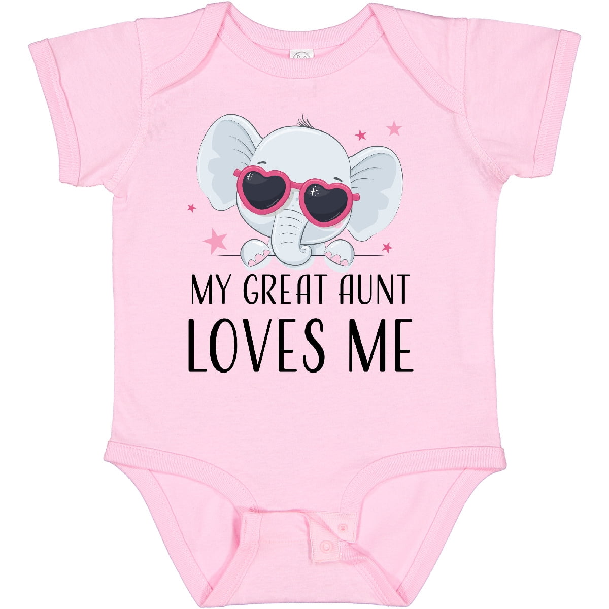 Inktastic Elephant My Great Aunt Loves Me Boys or Girls Baby Bodysuit