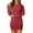 Red, variant on TJAZFJPA Plus Size Dresses for Women Women Autumn Winter Solid Color Round Neck Long Sleeve Zipper Bag Sexy Nightclub Dress Long Winter Dresses for Women Smocked Dresses for Women