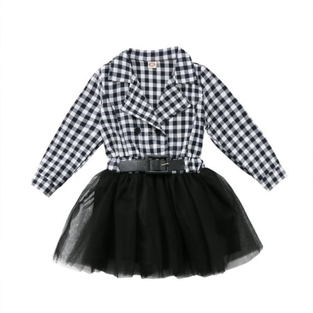 

luethbiezx Little Baby Girl Plaid Tutu Skirt Party Princess Formal Outfit for Chirsmas