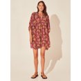 thumbnail image 1 of Vestido de algodón informal, holgado, con lazo floral, para mujer, de moda, para vacaciones en la playa, falda corta, 1 of 5