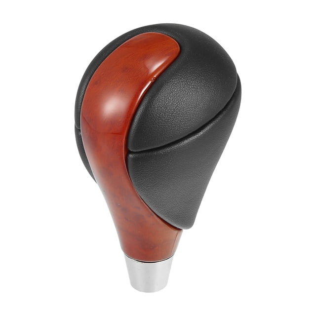 Coche Marchas Palo Cambio Perilla Negro Imitación Cuero Marrón Madera Unique Bargains