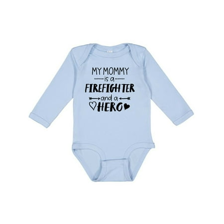 

Inktastic My Mommy is a Firefighter and a Hero Gift Baby Boy or Baby Girl Long Sleeve Bodysuit