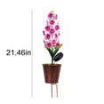 thumbnail image 3 of Luces solares para jardín, de metal vintage, para exteriores, con flores artificiales y macetas, para patio, camino, decoración, etc., 3 of 9