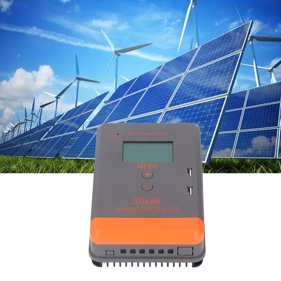 Contrôleur de charge solaire, contrôleur de charge MPPT Affiche clairement la mise à la terre négative pour les batteries