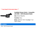 thumbnail image 2 of Headlight Dimmer Switch - Compatible with 2006 - 2009 Mitsubishi Raider 2007 2008, 2 of 2