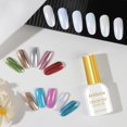 thumbnail image 2 of Kit de polvos para uñas Artdone, 16 tarros, Chrome Magic White Pearl, 2 of 8