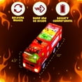 thumbnail image 3 of Zetz Brands Camión de Bomberos de Juguete para niños y niñas con Luces LED 4D para niños pequeños - Edad 3 Coche de Juguete de Empuje de camión de Bomberos para pequeño Bombero Camión de Bomberos Real, 3 of 5