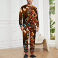 thumbnail image 2 of Christmas Tree Light Men's Pajama Set Sleepwear Pjs Lightweight Long Sleeve Crewneck Shirts and Bottoms Soft Comfy Sleep Sets 2XL, 2 of 5