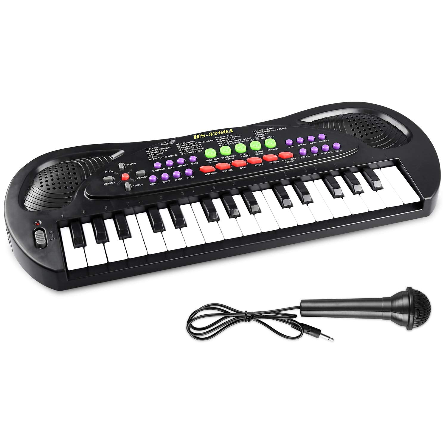 AIMEDYOU Kids Keyboard, 32 Keys Kids Piano Portable Electronic Musical Instrument Multi-Function Music Keyboard Piano for Kids Early Learning Educational Toy Birthday Xmas Day Gifts (Black)