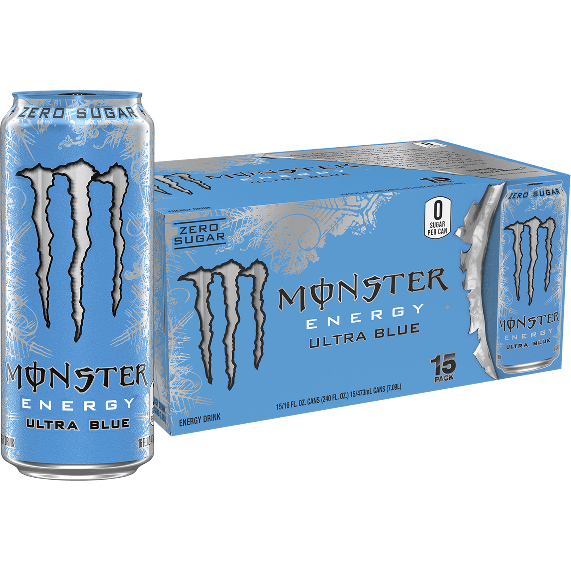 Monster Energy Ultra Blue 15 Pack - 16 Fl Oz