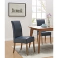 thumbnail image 4 of Valencia Bonded Leather Chair Drift Wood Legs, Vintage Blue, 4 of 5