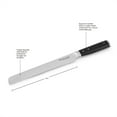 thumbnail image 3 of Kitchenaid Gourmet Forged Tripe-Rivet Bread Knife with Blade Cover, 8-inch, Black, 3 of 12