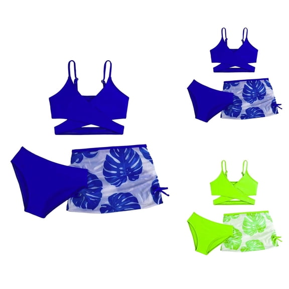 Girls Swimsuit Unique Print Swimsuit Stylish Two Piece Set for Girls Performance Fit Swimwear for Kids Trendy Summer Beach Outfits