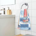 thumbnail image 3 of Yayeee 100% Cotton Hand Towels for Bathroom 16" x 28" Soft Absorbent Kitchen Towel, Red Sailboats, 3 of 7