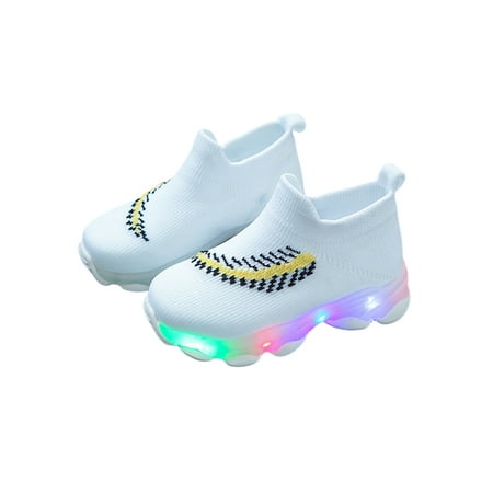 

Rotosw Kids Sneakers Knit Upper Sock Sneaker Sports Running Shoes Girls Boys Walking Shoe Unisex-Child Fashion Breathable White 9C