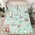 thumbnail image 2 of Homewish Kawaii Otter Twin Sheet Sets 3pcs for Preppy Child,Cartoon Animal Twin Fitted Sheet Microfiber,Koi Fish Breathable Flat Sheet,Luxury Bedroom Decor, 2 of 7