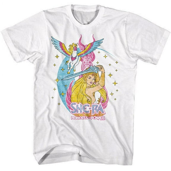 Masters Of The Universe She Ra Swiftwind Stars White Ladies Muscle Tank S