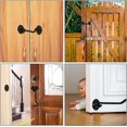 thumbnail image 2 of (Noir)Verrou Porte Coulissante 4 Pièces, Crochet Cabin 4 pulgadas, Acier Inoxydable Porte Loquet, Crochet Fermeture Porte pour Serrures Porte de Grange Salle de Bain Fenêtre Porte Coulissante, 2 of 5
