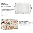 thumbnail image 2 of Yayeee Canvas Storage Basket with Handles for Shelves Fabric Bins Closet Organizer, Beige Fall Leaves, 2 of 8