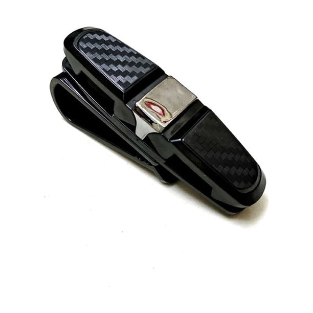 Scienceny Soportes para gafas, Clip para gafas de sol, colgador de rotación de 360 grados, soporte para gafas, abrazadera de Automoción decorativa y accesorios Negro Carbón