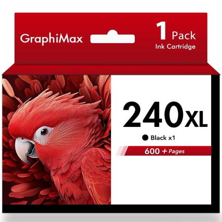 PG-240XL 240XL 241XL Ink Cartridge Compatible for Canon 240 for MG3620 MX470 MG3520 TS5120 MG3522 MG3122 MX432 MX512 MX532 MX372 Printer PG 240xl (1 Pack Black)