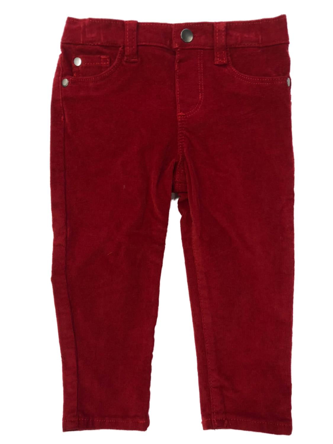 Infant & Toddler Girls & Boys Red Corduroy Jeans Pants Cranberry Baby ...