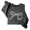 thumbnail image 4 of Fall TIMIFIS Crewneck Sweatshirts for Women Fashion Spring Fall Long Sleeve Shirts Cute Bow Print Sweater Pullover Tops - Spring/Summer, 4 of 4