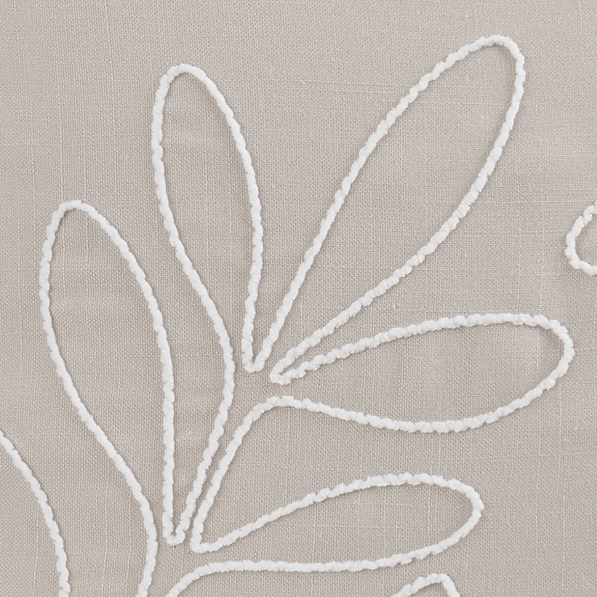 Sweet Jojo Designs Botanical Leaf Linen Beige Off White 4 Piece Crib Bedding Set