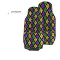 thumbnail image 6 of Pofeuu Mardi Gras Shiny Green Purple Print Automotive Car Seat Covers Flat Cloth Full Set Seat Covers,Car Seat Covers front seats for Cars Trucks and SUVs(Two packs), 6 of 7
