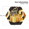 thumbnail image 2 of Vsdgher Happy New Year 2025 C Leather Coasters for Drinks, Durable Drink Coasters 4 Set for Tabletop Protection, Luxurious Home Décor and Housewarming Gift-Hexagon, 2 of 6