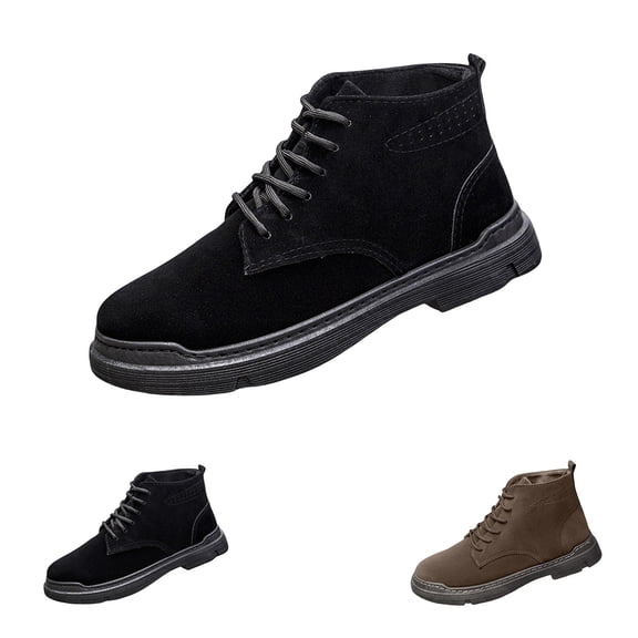 AUDeals Men's Chukka Boots, Warm Suede Lace Up Ankle Shoes with Durable Comfort, Classic Outdoor and Work Style