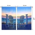 thumbnail image 4 of HGmart Blackout Curtains for Bedroom Thermal Insulated Curtains - Room Darkening Curtains with Rod Pocket for Living Room 52"x84" - Seaside Seat 3D Print Window Drape 2 Panels, 4 of 7