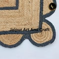 thumbnail image 2 of Jaipur Art And Craft Decorative Hand Braided Runner Jute Bohemian Scallop Area Rug (9x12 Sq ft), 2 of 6