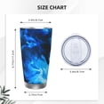 thumbnail image 4 of Bingfone Blue Fire Cool Wolf for 20 Oz Stainless Steel Travel Mug Double Wall Water Coffee Cup for Home,Office, Outdoor Works Great for Ice Drinks and Hot Beverage-Without Straw, 4 of 8